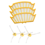 Kombinovaná sada třech filtrů Aero vac a třech bočních kartáčků pro robotický vysavač Roomba série 500